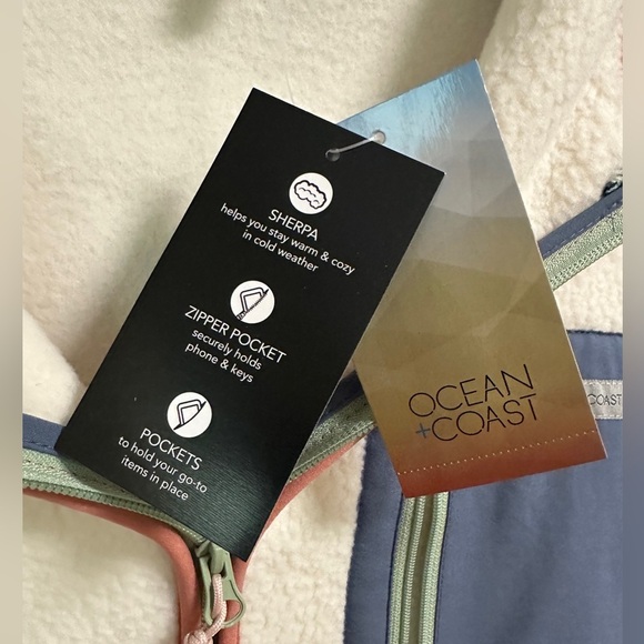 Ocean + Coast Sherpa Full Zip Women’s Ladies Plus Jacket 3X - Picture 7 of 10